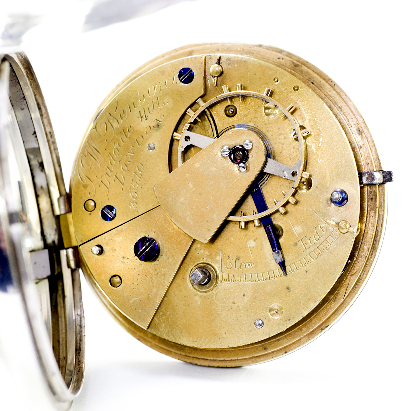 J.W. BENSON (Ludgate Hill). Reloj Inglés de Bolsillo, Lepine, Half Fusee (Semicatalino). Londres, 1872. J.W. BENSON (Ludgate Hill). Reloj Inglés de Bolsillo, Lepine, Half Fusee (Semicatalino). Londres, 1872.