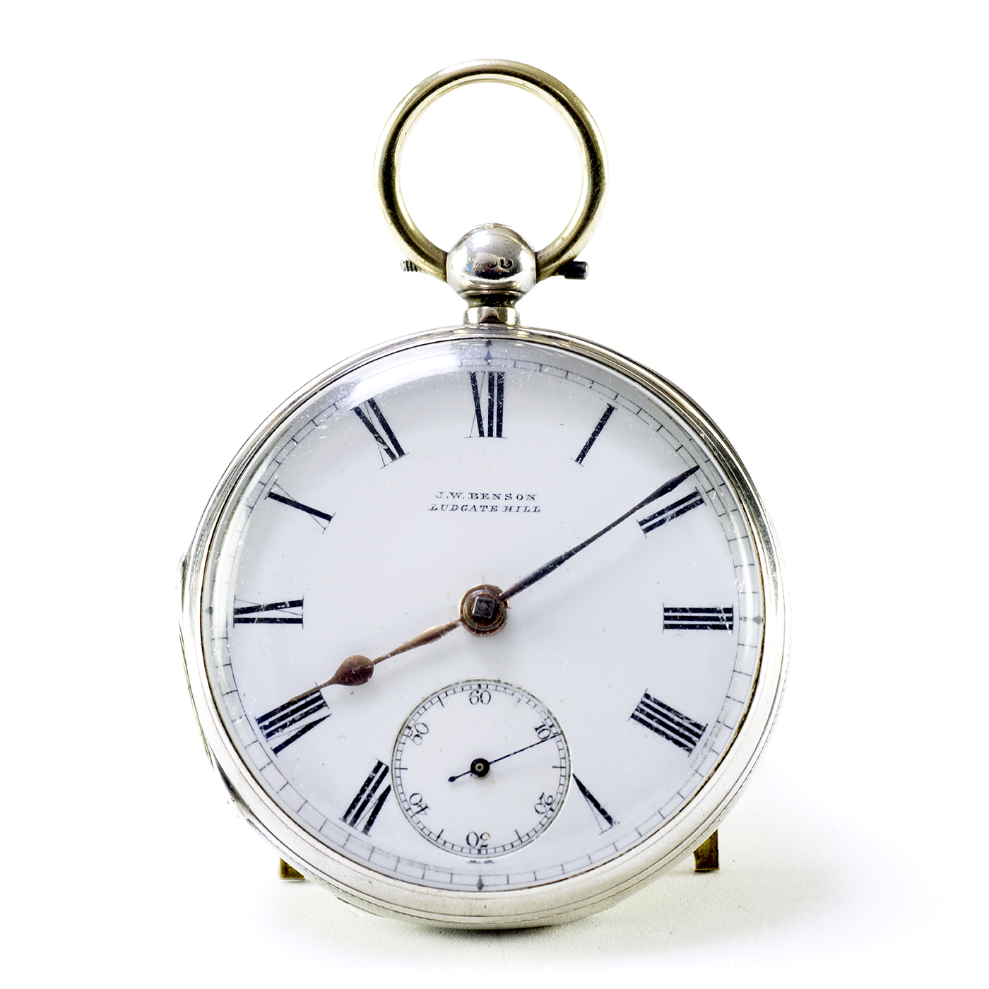 J.W. BENSON (Ludgate Hill). Reloj Inglés de Bolsillo, Lepine, Half Fusee (Semicatalino). Londres, 1872.