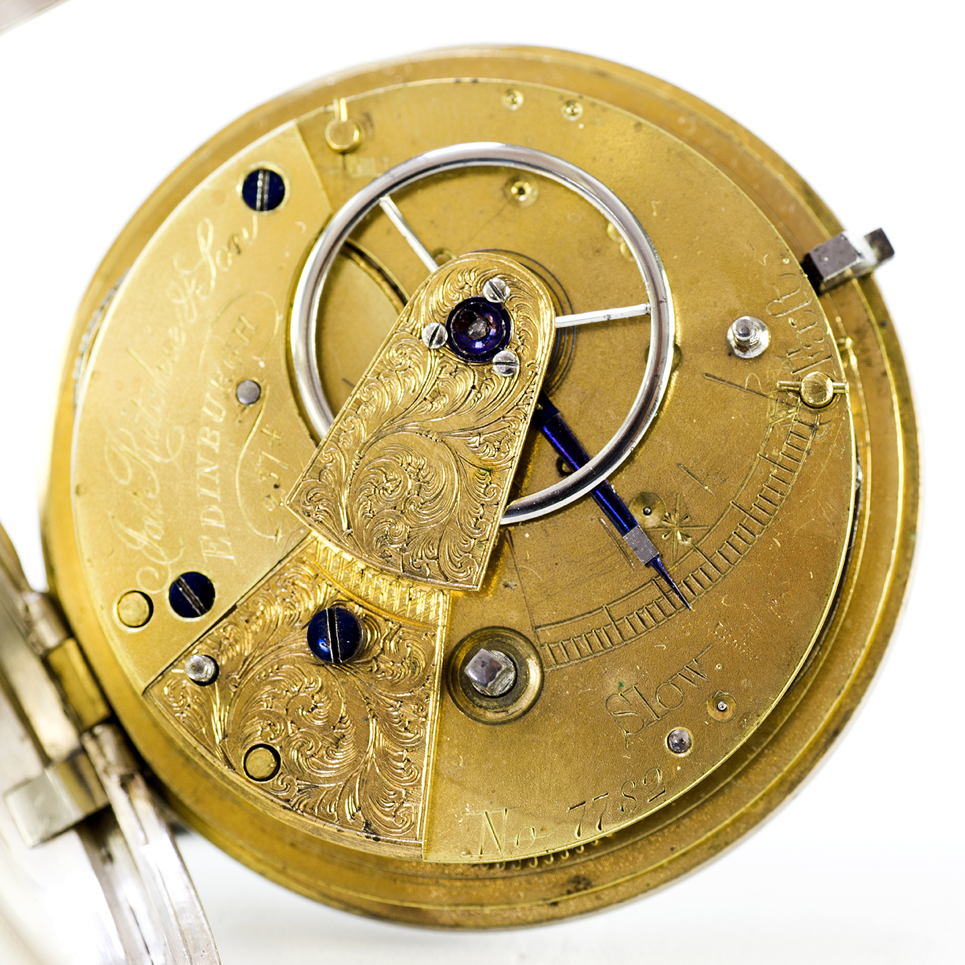 JAMES RITCHIE & SON. Reloj de bolsillo inglés, lepine, Half Fusee (Semicatalino). Londres, 1858. JAMES RITCHIE & SON. Reloj de bolsillo inglés, lepine, Half Fusee (Semicatalino). Londres, 1858.