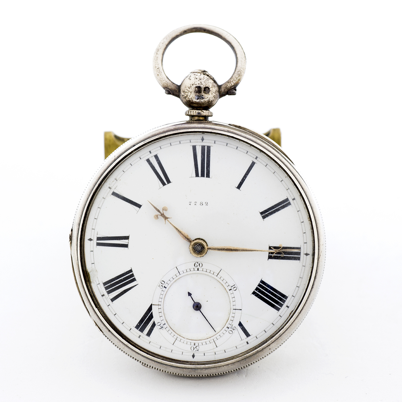 JAMES RITCHIE & SON. Reloj de bolsillo inglés, lepine, Half Fusee (Semicatalino). Londres, 1858.