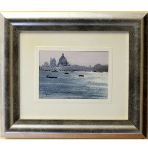 JOAQUÍM CABANÉ MANAUTA. Acuarela sobre cartoncillo. ""Venecia"