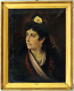 JOSÉ ALARCÓN Y CÁCERES. Óleo sobre lienzo. ""Retrato de joven"