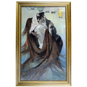 JOSÉ BARDASANO BAOS. Óleo sobre lienzo. "Verbena".