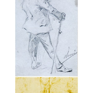 José Denis Belgrano (Málaga, 1844-1917). Dibujos a Lápiz, doble cara. Siglo XIX.