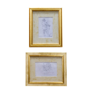 José Denis Belgrano (Málaga, 1844-1917). Dibujos a Lápiz, doble cara. Siglo XIX.