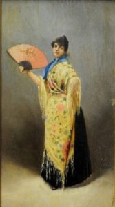 JOSÉ FLORES Y VELA. Óleo sobre tabla.