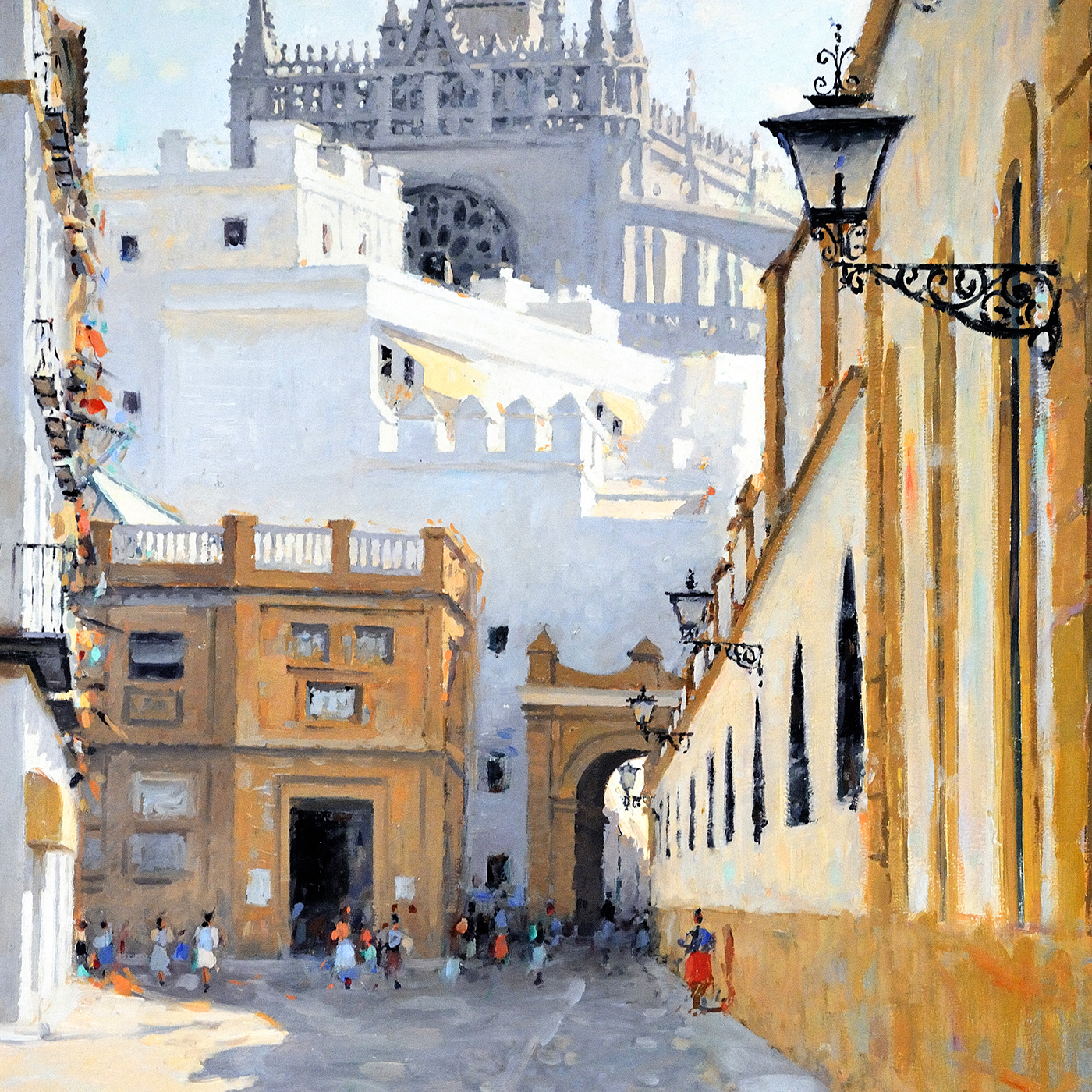 JOSÉ GONZÁLEZ GARCÍA. Óleo sobre tabla. "Postigo del Aceite". JOSÉ GONZÁLEZ GARCÍA. Óleo sobre tabla. "Postigo del Aceite".