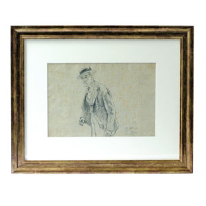 JOSÉ JIMÉNEZ ARANDA. Dibujo a lápiz y carboncillo. ""Anciano""