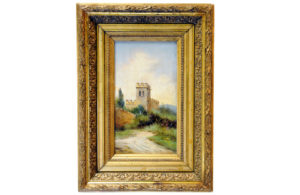 JOSÉ LUPIAÑEZ CARRASCO. Óleo sobre tabla. “Paisaje”