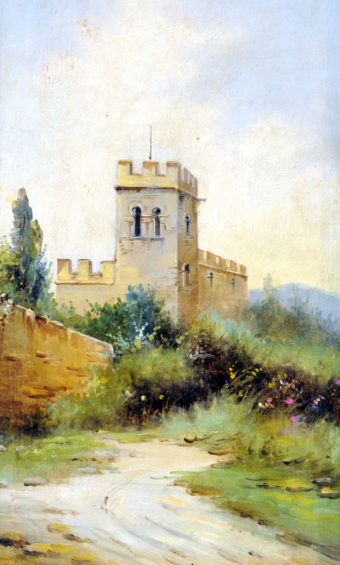 JOSÉ LUPIAÑEZ CARRASCO. Óleo sobre tabla. “Paisaje” JOSÉ LUPIAÑEZ CARRASCO. Óleo sobre tabla. “Paisaje”