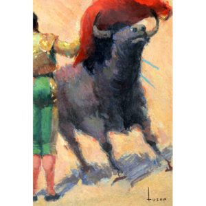 JOSÉ Mª TUSER VÁZQUEZ. Óleo sobre cartón.