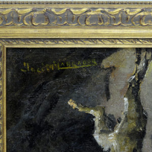 JOSÉ MARÍA LABRADOR. Óleo sobre lienzo. "Bodegón de caza".