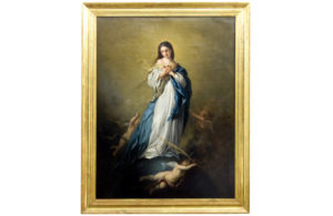JOSÉ MARÍA RODRÍGUEZ DE LOSADA. Óleo sobre lienzo. ""Inmaculada"