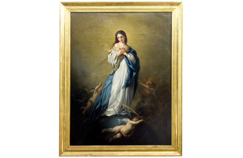 JOSÉ MARÍA RODRÍGUEZ DE LOSADA. Óleo sobre lienzo. ""Inmaculada" JOSÉ MARÍA RODRÍGUEZ DE LOSADA. Óleo sobre lienzo. ""Inmaculada"