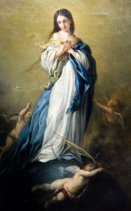 JOSÉ MARÍA RODRÍGUEZ DE LOSADA. Óleo sobre lienzo. ""Inmaculada"