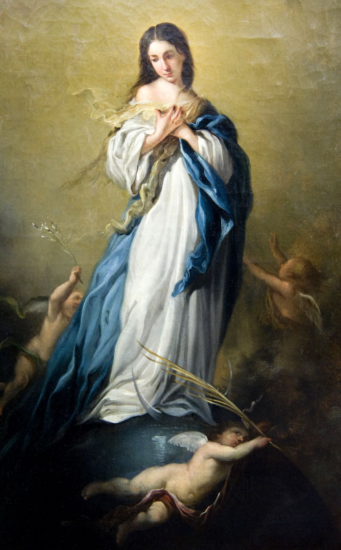 JOSÉ MARÍA RODRÍGUEZ DE LOSADA. Óleo sobre lienzo. ""Inmaculada" JOSÉ MARÍA RODRÍGUEZ DE LOSADA. Óleo sobre lienzo. ""Inmaculada"
