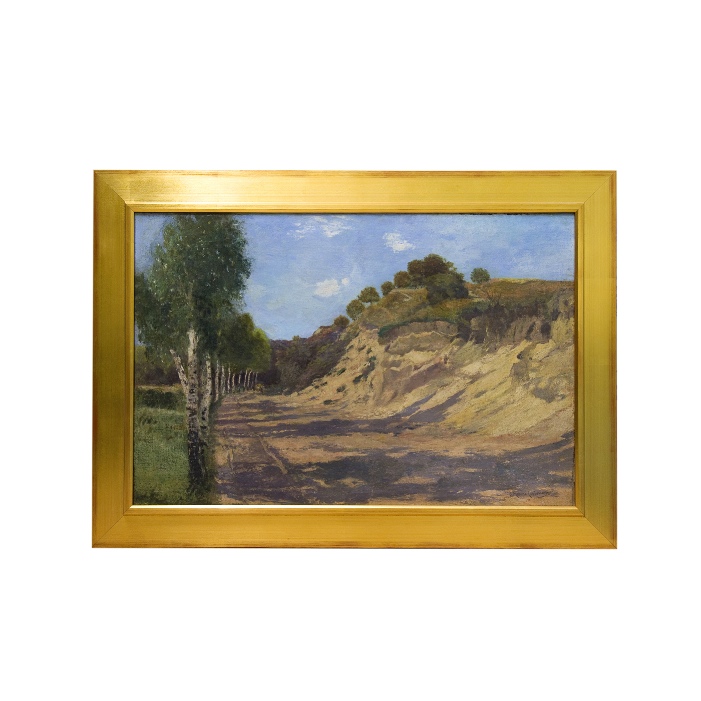 JOSÉ MORENO CARBONERO. Óleo sobre lienzo. "Camino rural". JOSÉ MORENO CARBONERO. Óleo sobre lienzo. "Camino rural".