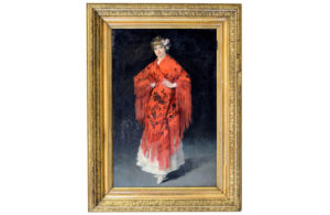 JOSÉ NIN Y TUDÓ. Óleo sobre lienzo. “Dama”