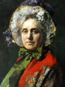 JOSÉ VILLEGAS CORDERO. Óleo sobre lienzo. ""Busto de dama"