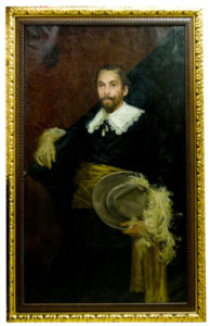 JOSÉ VILLEGAS CORDERO. Óleo sobre lienzo. ""Caballero Abanderado"