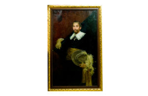 JOSÉ VILLEGAS CORDERO. Óleo sobre lienzo. ""Caballero Abanderado"