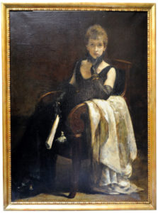 JOSÉ VILLEGAS CORDERO. Óleo sobre lienzo. ""Dama de negro"