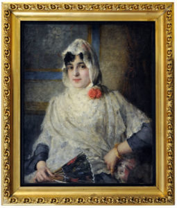 JOSÉ VILLEGAS CORDERO. Óleo sobre lienzo. ""Manola"