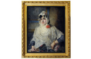 JOSÉ VILLEGAS CORDERO. Óleo sobre lienzo. ""Manola"