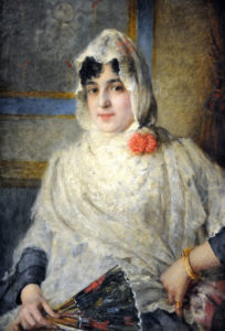 JOSÉ VILLEGAS CORDERO. Óleo sobre lienzo. ""Manola"
