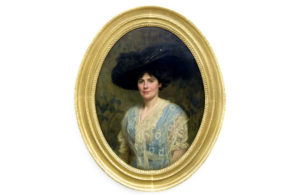 JOSÉ VILLEGAS CORDERO. Óleo sobre lienzo. ""Retrato de dama""