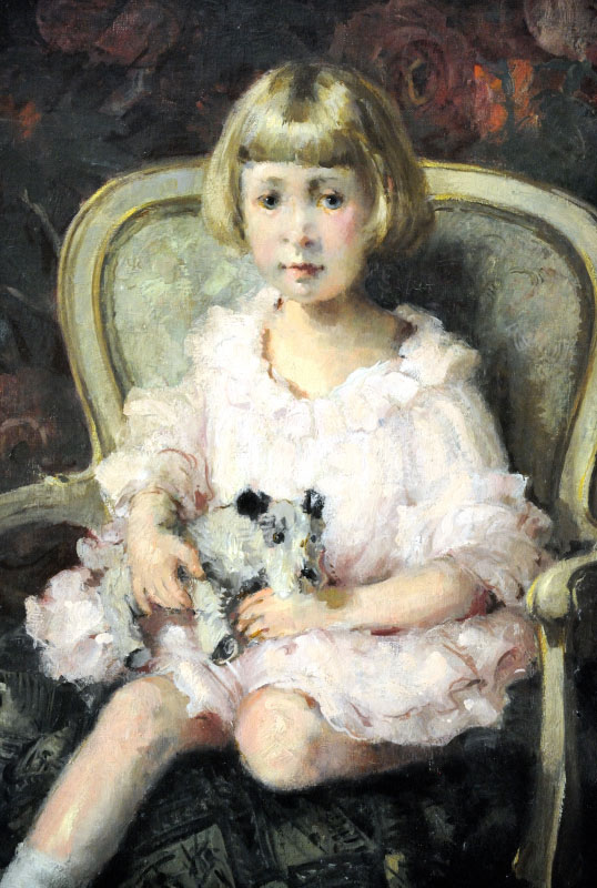 JOSÉ VILLEGAS CORDERO. Óleo sobre lienzo. ""Retrato de niña" JOSÉ VILLEGAS CORDERO. Óleo sobre lienzo. ""Retrato de niña"