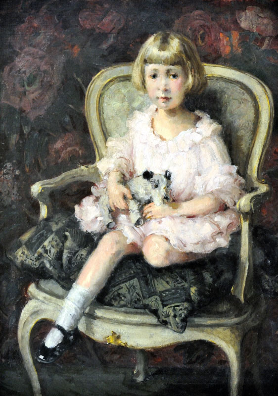 JOSÉ VILLEGAS CORDERO. Óleo sobre lienzo. ""Retrato de niña" JOSÉ VILLEGAS CORDERO. Óleo sobre lienzo. ""Retrato de niña"
