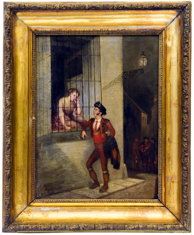 JUAN M. ESCASENA. Siglo XIX. Óleo sobre lienzo. ""Escena Costumbrista" JUAN M. ESCASENA. Siglo XIX. Óleo sobre lienzo. ""Escena Costumbrista"