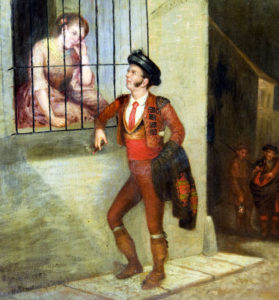 JUAN M. ESCASENA. Siglo XIX. Óleo sobre lienzo. ""Escena Costumbrista"