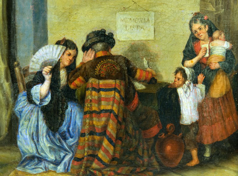 JUAN M. ESCASENA. Siglo XIX. Óleo sobre lienzo. ""Escena Costumbrista" JUAN M. ESCASENA. Siglo XIX. Óleo sobre lienzo. ""Escena Costumbrista"