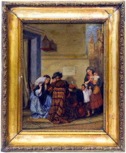 JUAN M. ESCASENA. Siglo XIX. Óleo sobre lienzo. ""Escena Costumbrista"