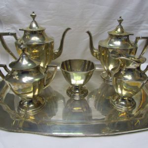 Juego de Café en plata. Orfebre Anaya. Siglo XX.