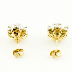 Juego de pendientes en oro blanco de 18k, con 17 Diamantes Naturales, talla Brillante de 1,5 ct.
