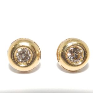 Juego de Pendientes en Oro, con Diamantes Naturales talla Brillante de 0,50 ct. (S-Z/VS1-SI2). Certificado IGE