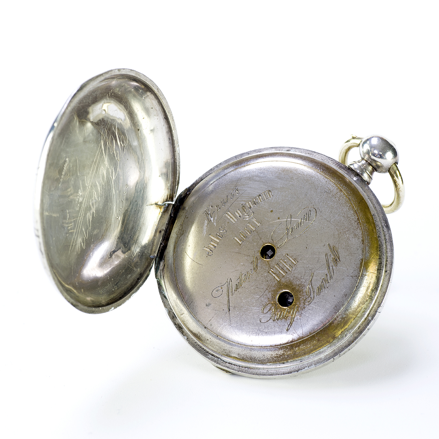 JULES HUGUENIN. Reloj de bolsillo, saboneta. Locle, Suiza, ca. 1840. JULES HUGUENIN. Reloj de bolsillo, saboneta. Locle, Suiza, ca. 1840.