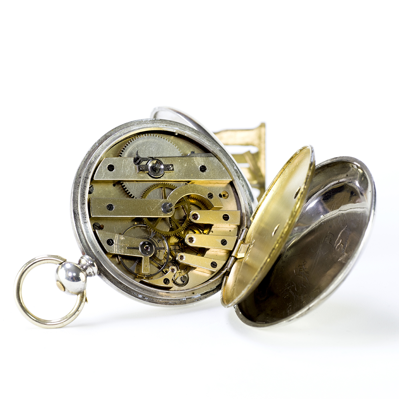 JULES HUGUENIN. Reloj de bolsillo, saboneta. Locle, Suiza, ca. 1840. JULES HUGUENIN. Reloj de bolsillo, saboneta. Locle, Suiza, ca. 1840.