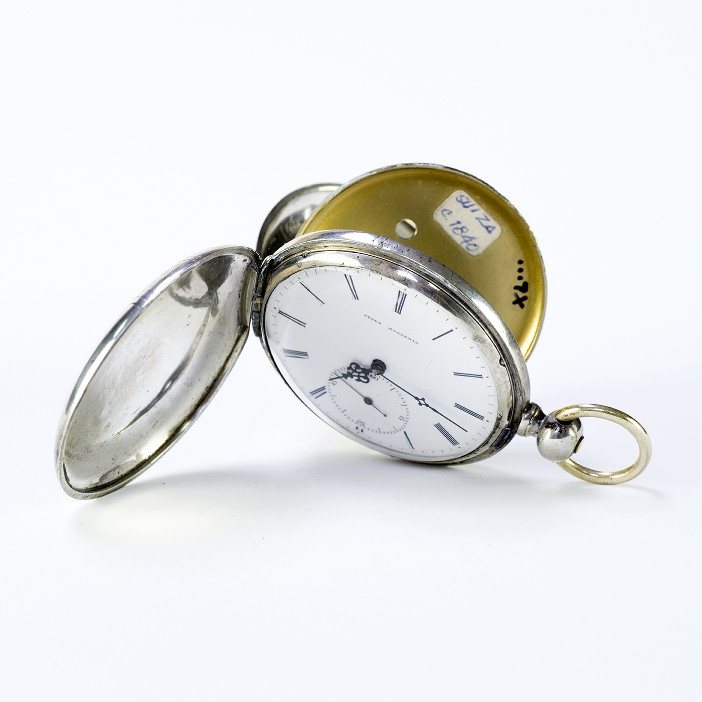 JULES HUGUENIN. Reloj de bolsillo, saboneta. Locle, Suiza, ca. 1840. JULES HUGUENIN. Reloj de bolsillo, saboneta. Locle, Suiza, ca. 1840.