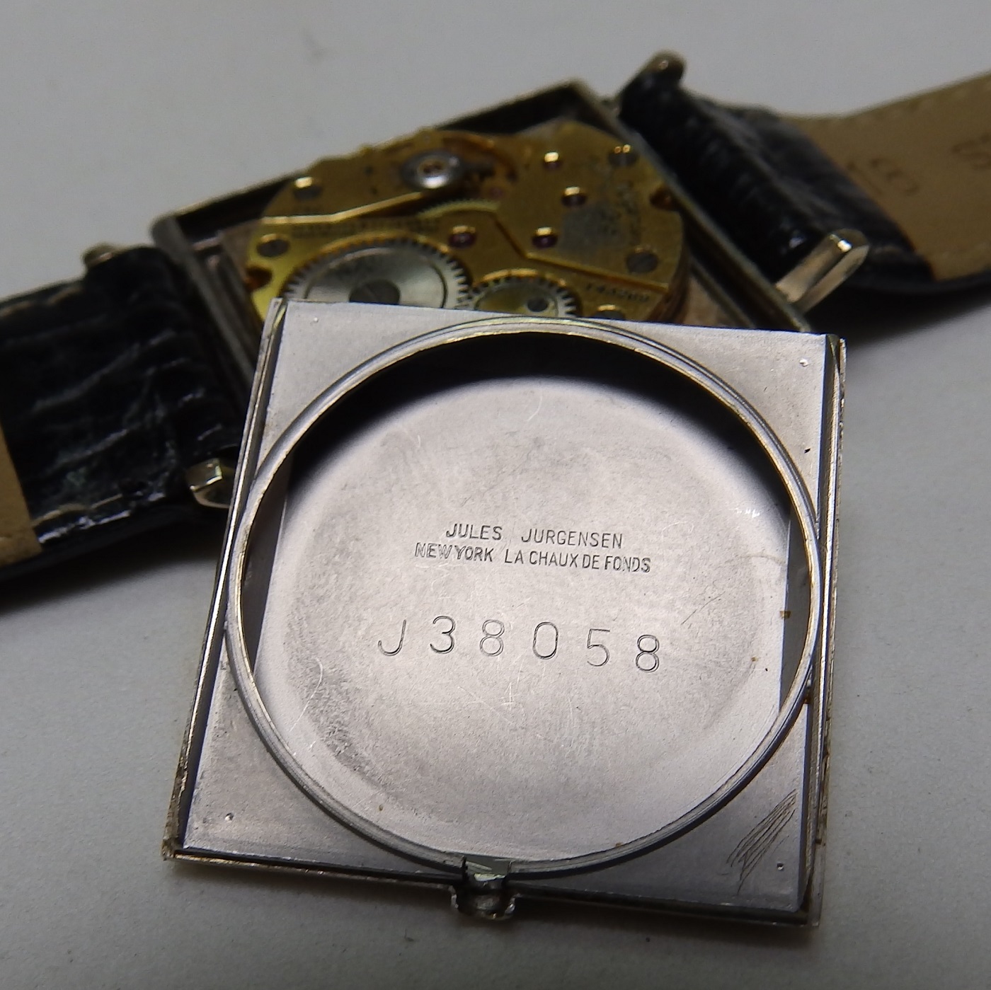 JULES JURGENSEN. Reloj de pulsera unisex. Ca. 1960 JULES JURGENSEN. Reloj de pulsera unisex. Ca. 1960