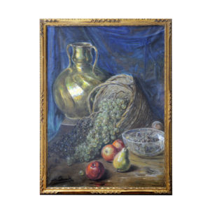 JULIO BORRELL Y PLÁ. Óleo sobre lienzo. "Bodegón".