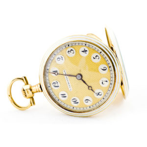 L.Anduiza. Reloj de bolsillo-colgar, lepine y remontoir. Oro 18k. Ca. 1900.