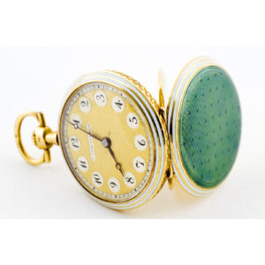 L.Anduiza. Reloj de bolsillo-colgar, lepine y remontoir. Oro 18k. Ca. 1900.