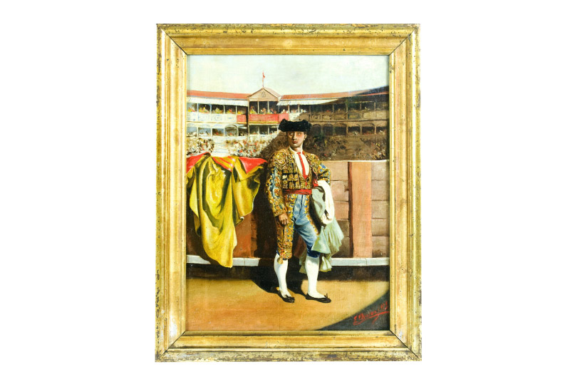 L. CHACÓN (Siglo XIX). Óleo sobre lienzo. “Torero” L. CHACÓN (Siglo XIX). Óleo sobre lienzo. “Torero”