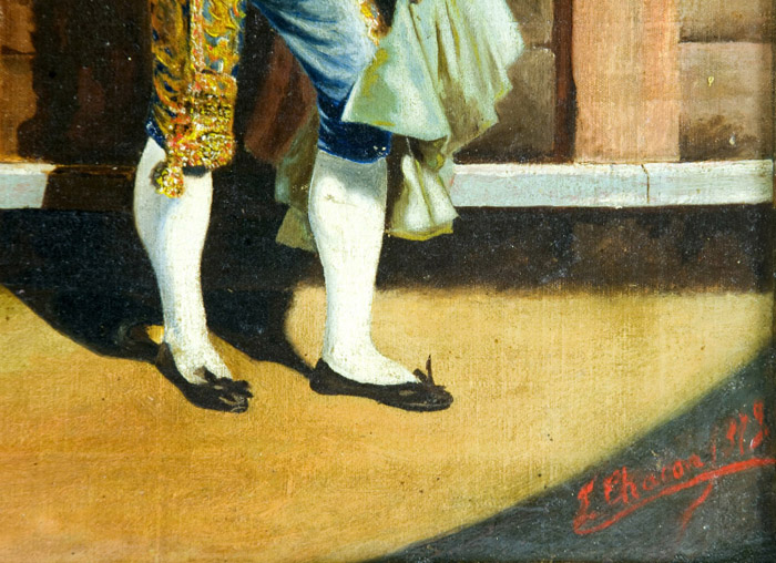 L. CHACÓN (Siglo XIX). Óleo sobre lienzo. “Torero” L. CHACÓN (Siglo XIX). Óleo sobre lienzo. “Torero”