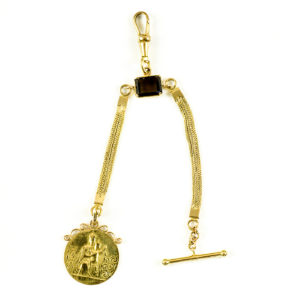 Leontina antigua. Terminal cadena para reloj de bolsillo.
