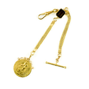 Leontina antigua. Terminal cadena para reloj de bolsillo.